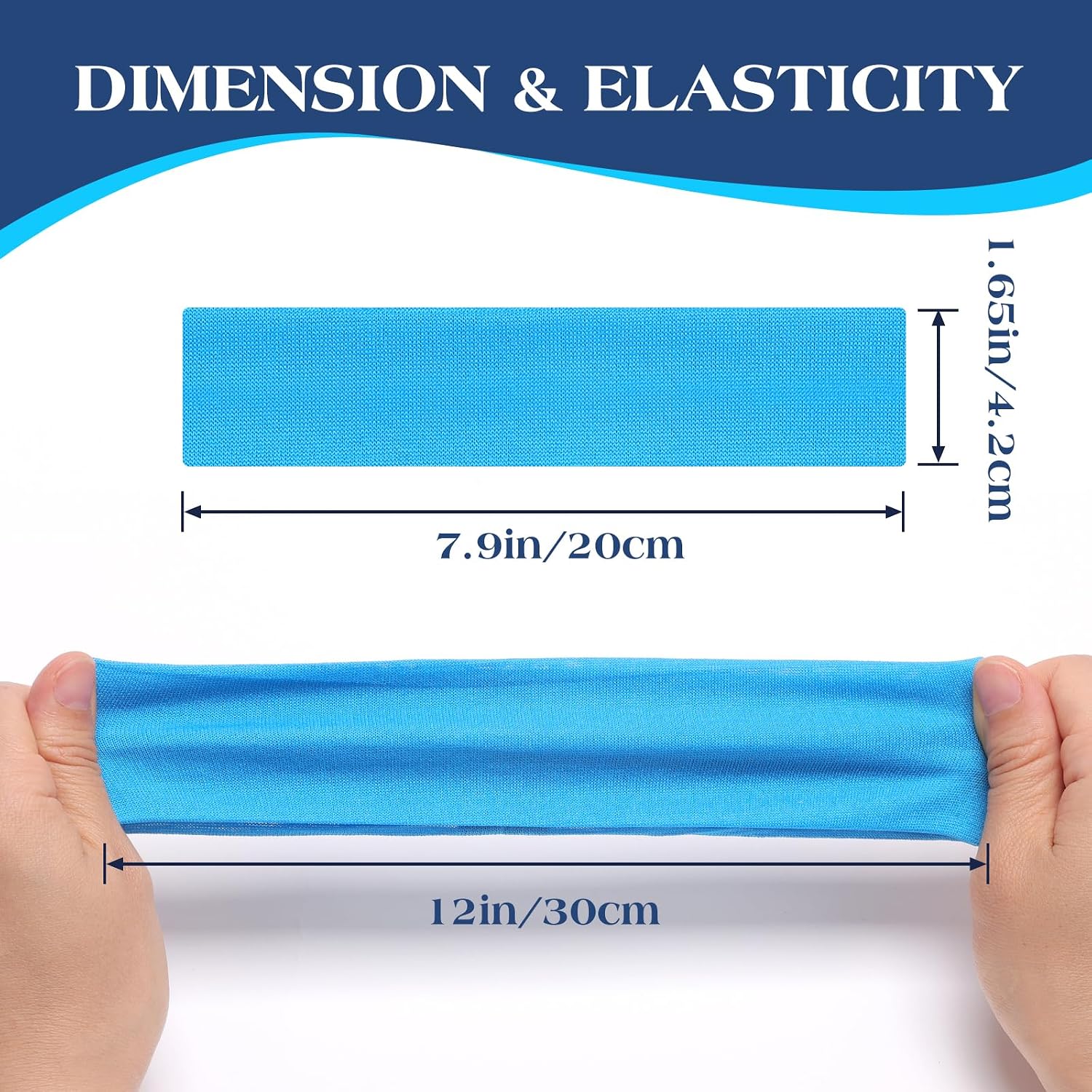 30PCS Solid Color Headbands fo - Stretch Strap Yoga recension och pris