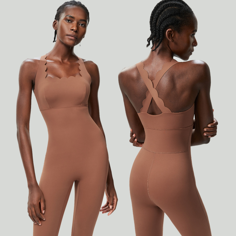 FUBEIKE Small Wave Beauty Back - Yoga Fitness Jumpsuit recension och pris