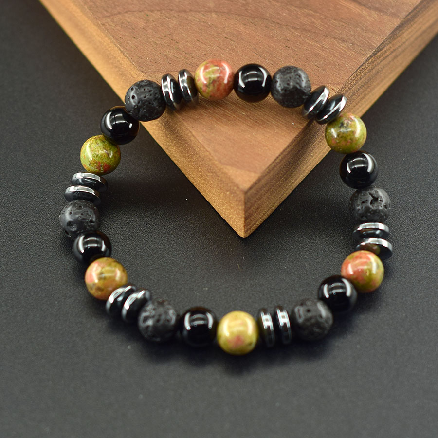 Natural Unakite Jasper Stone B - Yoga Fitness Promotion recension och pris