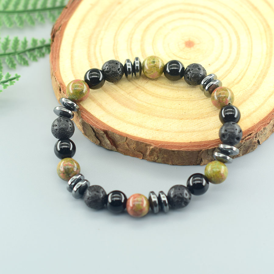 Natural Unakite Jasper Stone B - Yoga Fitness Promotion recension och pris