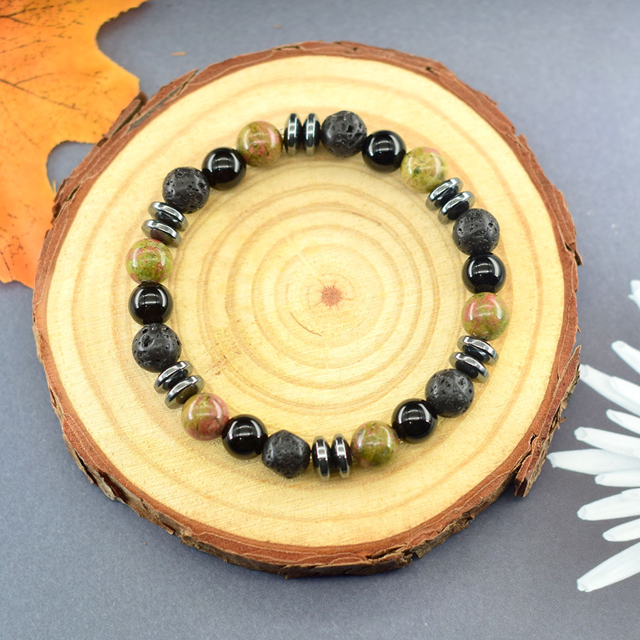 Natural Unakite Jasper Stone B - Yoga Fitness Promotion recension och pris