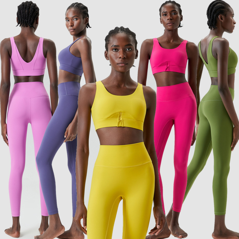Two Pieces Set Zipper Yoga Spo - Yoga Fitness Set recension och pris