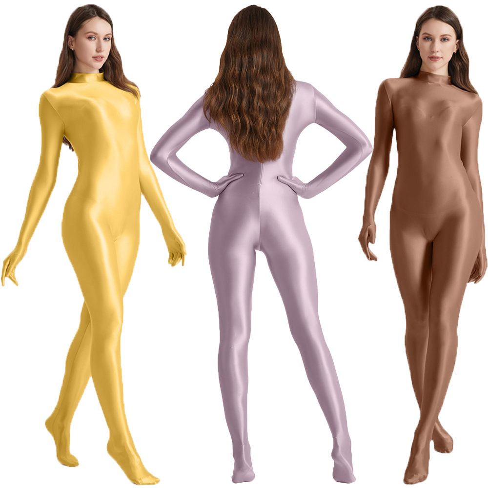 Women Oil Stretch High Neck Bo - Yoga Fitness Jumpsuit recension och pris