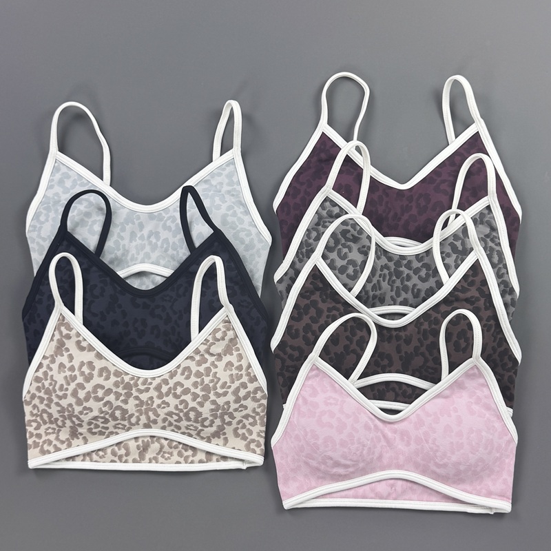 Sports Bra Women Leopard Print - Stretch Strap Yoga recension och pris