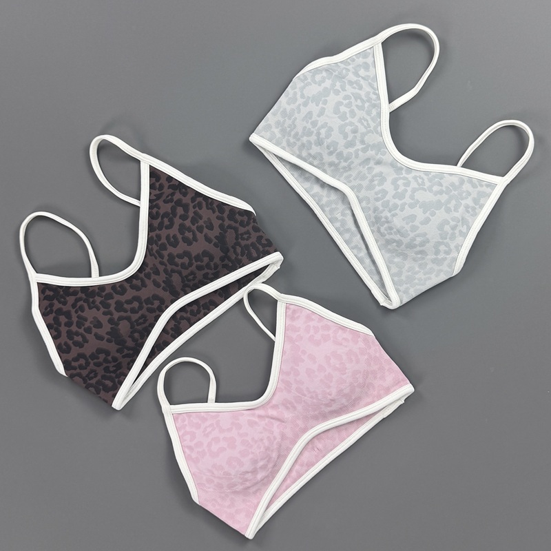 Sports Bra Women Leopard Print - Stretch Strap Yoga recension och pris
