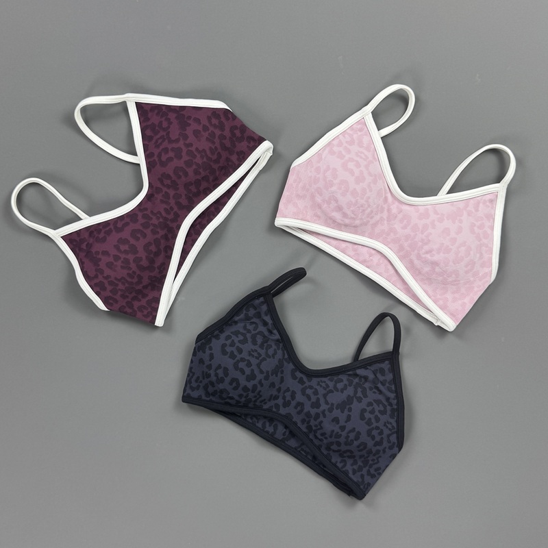 Sports Bra Women Leopard Print - Stretch Strap Yoga recension och pris