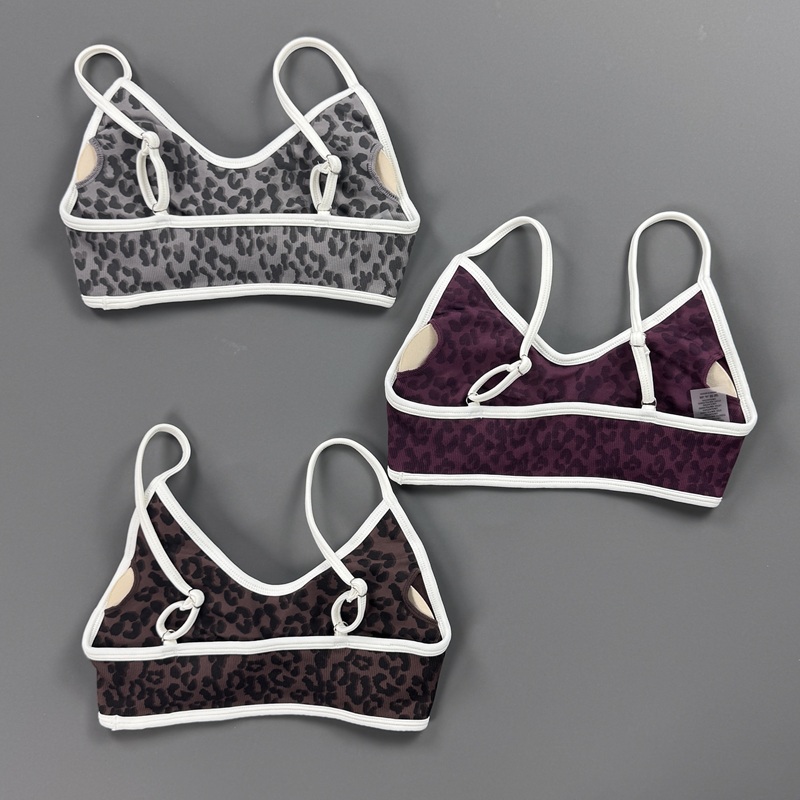 Sports Bra Women Leopard Print - Stretch Strap Yoga recension och pris
