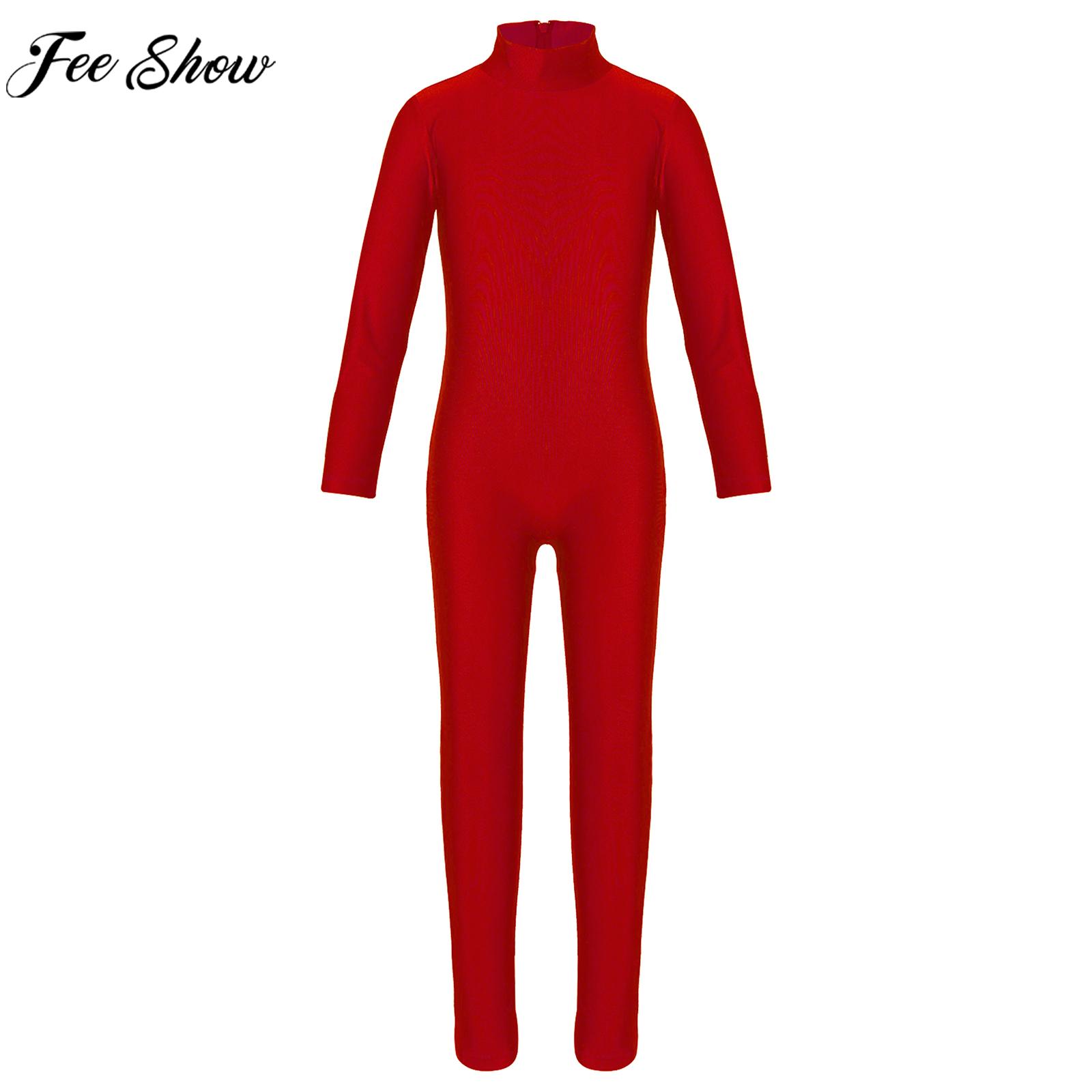 Kids Girl Long Sleeve Zipper B - Yoga Fitness Jumpsuit recension och pris