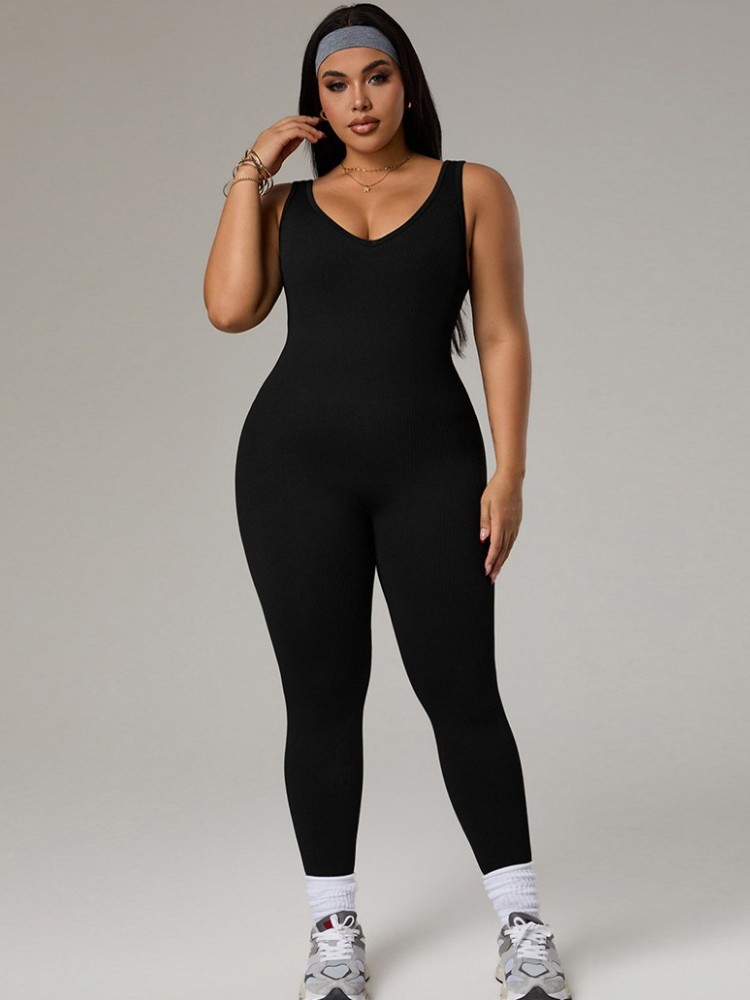 Plus Size Women's Tracksuit Gy - Yoga Fitness Jumpsuit recension och pris
