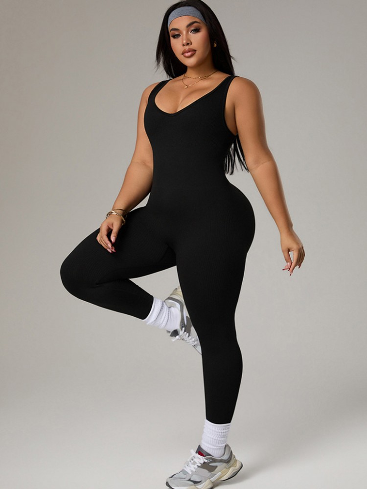 Plus Size Women's Tracksuit Gy - Yoga Fitness Jumpsuit recension och pris