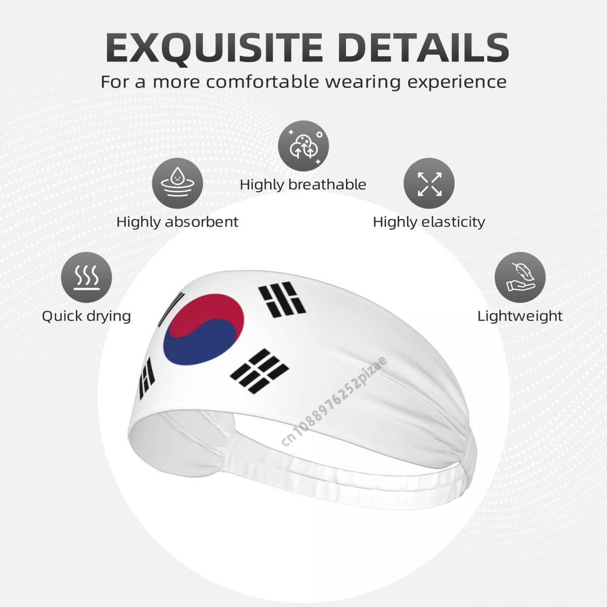 South Korea Flag Men Women Ban - Stretch Strap Yoga recension och pris