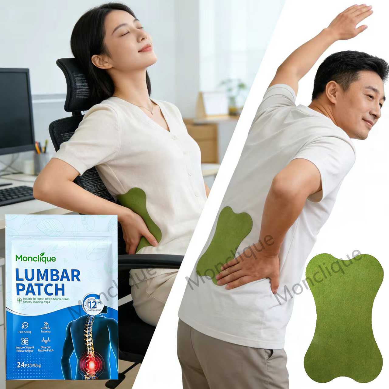 24/48PCS Lumbar Patch Back Mas - Yoga Fitness Promotion recension och pris